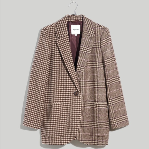 Madewell The Larsen Blazer in Mixed Plaid - Picture 6 of 6